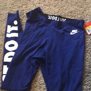 NWT royal blue Nike leggings